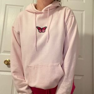 Light pink Butterfly Hoodie